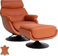 Relaxsessel mit Hocker HWC-K99, Fernsehsessel Sessel, Wippfunktion drehbar,...