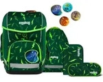 ergobag Schulranzen Lumi-Edition Cubo Set 5-teilig B&auml;rtastisch dunkelgr&uuml;n -