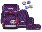 ergobag Schulranzen Lumi-Edition Cubo Set 5-teilig PerlentauchB&auml;r dunkelviolett -
