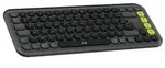 Kompakte Bluetooth Tastatur FR Layout Graphit/Gr&uuml;n mit Aktionstasten - Grau