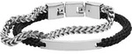 FOSSIL Armband Vintage Casual Double-Strand Bracelet Black silberfarben - Silber