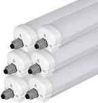 6er Set LED Wannenleuchte, 4320 lm, neutralwei&szlig; 4000K , L 120 cm