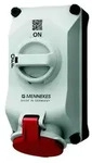 MENNEKES Wandsteckdose DUO 32A5P6h 400V 1 St&uuml;ck - Schwarz/Grau/Rot