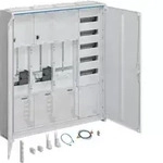 HAGER Komplettschrank,univers ZB345C25LS Z,2ZP,3P.,1SG,AP VT5,H=1100mm,4-feldig