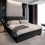 Masseno Boxspringbett PISA 180x200 cm Komplett-Set mit Bonell Matratze und Topper,