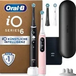 Oral-B iO Series 6 Plus Edition: Elektrische Zahnb&uuml;rste im Doppelpack - Schwarz/Rosa