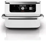 Ninja AF500EUWH Foodi FlexDrawer Doppel-Hei&szlig;luftfritteuse - Silber/Wei&szlig;