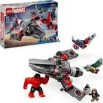 LEGO Marvel Showdown zwischen Captain America und Red Hulk, Geschenk f&uuml;r Kinder, Set