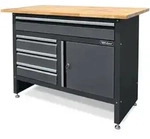 Weber Werkbank mit Schubladen grau schwarz 120 x 60 x 86 cm leer mit
