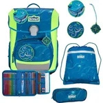 Scout Schulranzen Basic Neo Set 4-teilig Deep Sea blau - Blau
