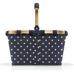 Reisenthel "reisenthel carrybag frame gold metallic dots blau BK4118" - Blau/Wei&szlig;