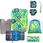 DerDieDas ErgoFlex Easy Exklusiv Neon Schulranzenset 5-teilig Monster neongr&uuml;n -