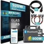SUNNIVA&reg; 920W Balkonkraftwerk BIFAZIAL FULLBLACK komplett Steckdose TSUN 800W