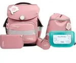 School Mood Timeless Pro Axolotl (Ocean Collection), 6-tlg. Schulranzenset - Rosa