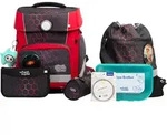 School-Mood Champion Maxx Pro Mika (Drache), Set 7-tlg. Schulranzen - Grau