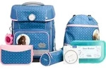 School-Mood Champion Maxx Pro Mila (Pferd), Set 7-tlg. Schulranzen - Blau
