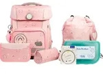 School Mood Champion Pro Rainbow Schulranzen Set 7tlg. - Rosa