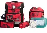 School-Mood Champion Pro Schulranzen-set 7-tlg. rot mit Muster - Rot