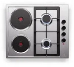 Klarstein MultiChef 4 Gas Elektro Kochfeld - 2 Gas- & 2 Elektro-Zonen, 6300 W,