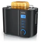 Arendo 2-Scheiben Toaster mit 6 Br&auml;unungsstufen, LCD-Display mit...