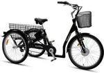 SachsenRAD T3A Trio Lastenrad mit Alarmanlage, Elektro Dreirad Klapprad, der Akku