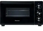 Hisense Mini Ofen, 30 l, 1600 W, Double glass, Schwarz, Klein, Elektrischer...