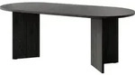 Selsey Esstisch Ovo - Tisch oval, Holzoptik Esche Portland Schwarz, 204 x 90 cm -