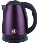 Herzberg, HG5011-PUR, 1.8L Edelstahl kabelloser Wasserkocher in Violett, 1500W F -