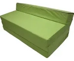 Natalia Spzoo Schlafsofa Klappmatratze Faltmatratze 200x120x10cm, Gr&uuml;n - Gr&uuml;n