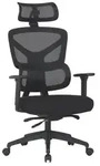 Drehstuhl ROLF, h&ouml;henverstellbar, drehbar, Stoff/Mesh, Schwarz, 140 kg Tragkraft,