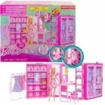 Barbie Traumkleiderschrank Spielzeug, Spielset mit Modepuppe, Moden und...
