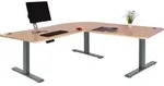Eck-Schreibtisch HWC-D40, Computertisch elektrisch h&ouml;henverstellbar 178x178cm 84kg