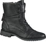 Mustang sportliche Damen Kunstleder Winter Stiefel in schwarz, 15 cm Schafth&ouml;he,