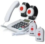 Maxcom KXTSOS: Seniorentelefon, schnurgebundenes Festnetztelefon mit 2 Armband-...