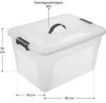 Juskys Aufbewahrungsbox mit Deckel - 6er Set Kunststoff Boxen 30l - Box gro&szlig;,