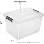 Juskys Aufbewahrungsbox mit Deckel - 4er Set Kunststoff Boxen 45l - Box gro&szlig;,