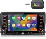 Carplay Android 15 Autoradio GPS Navi WIFI RDS BT EQ USB 2+64G DAB+ F&uuml;r Audi A3 S3