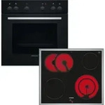 Siemens EB-Herdset HE010FBA0+EA64RGNA1E EQ110KA3B, Keramik, 4 Zone(n), Glaskeramik,