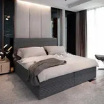 Masseno Boxspringbett PISA 160x200 cm Komplett-Set mit Bonell Matratze und Topper,