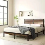 Zinus Metallbett Kai - Bett 140x200 cm - Doppelbett &ndash; Bett mit Bambus - Mit