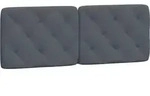 vidaXL Kopfteil-Kissen Dunkelgrau 120 cm Samt - Grau