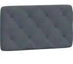 vidaXL Kopfteil-Kissen Dunkelgrau 90 cm Samt - Grau