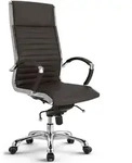 VERSEE Montreal Leder Chefsessel Braun &ndash; ergonomischer B&uuml;rostuhl, bequemer