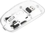 MANHATTAN Funkmaus USB-A 4Tasten RGB LED wei&szlig; transparent - Transparent/Wei&szlig;