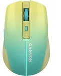 CANYON MW-44 Kabellose Maus USB-C-Ladefunktion Gelb - Blau - Blau/Gelb