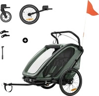 HAUCK 515099, Hauck Fahrradanh&auml;nger Bike N Walk Duo Dark Green Gr&uuml;n