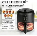 GOURMETmaxx Hei&szlig;luftfritteuse mit 2,3 l & 1000 Watt - inkl. Timer & 8 Funktionen -