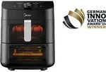 Midea MAD1100DADK, Hei&szlig;luftfritteuse, 11 l, 230 &deg;C, 90 min, Doppel, Schwarz -