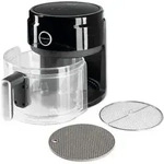 GOURMETmaxx Hei&szlig;luft-Fritteuse Digital mit Glas-Garkorb 3,3 l schwarz Friteuse