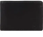 Portemonnaie AREZZO RFID Geldb&ouml;rse 4 Kartenf&auml;cher schwarz Herren - Leder -...